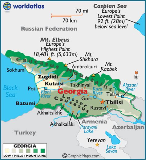 Georgia Maps & Facts | Georgia map, Georgia, Map