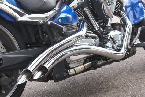 CHROME LA CHOPPERS CURVEDD CURVED RADIUS CUSTOM EXHAUST PIPES YAMAHA RAIDER XV | eBay