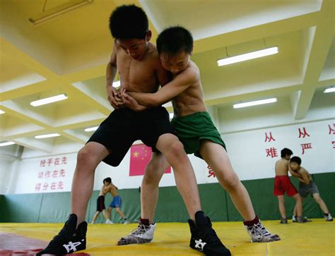 A Little Kid Runs Away From His Wrestling Match