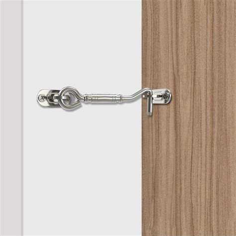 Boyel Living 4 in. Stainless Steel Sliding Barn Door Hook Lock Latch X002AC4EXV-LTC - The Home Depot