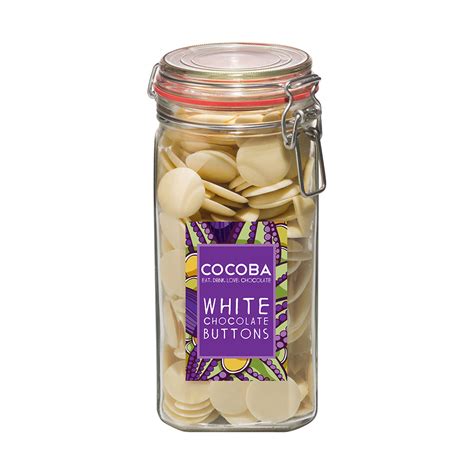 White Chocolate Buttons Jar – Cocoba