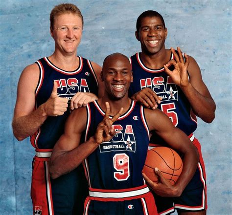 The three biggest stars of the 1992 Dream Team -- Michael Jordan, Larry ...