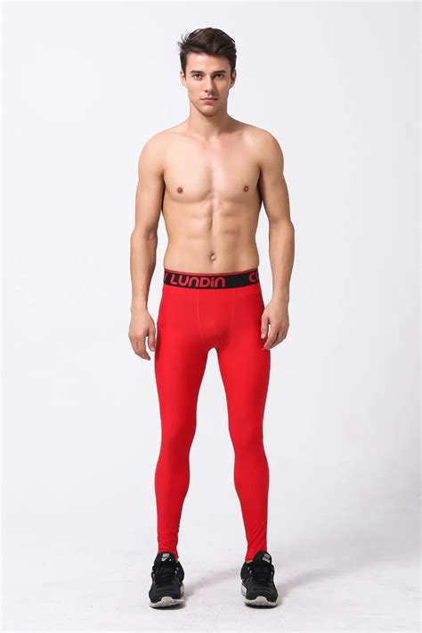 Men's Compression Athletic Tight Yoga Pants Running Training Base ...