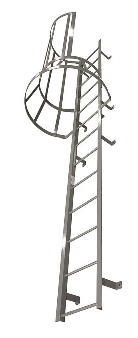 COTTERMAN, 12 ft Overall Ht, 26 in Overall Wd, Fixed Ladder with Safety ...