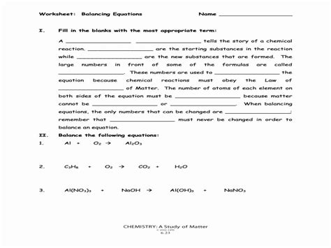 50 Conservation Of Mass Worksheet