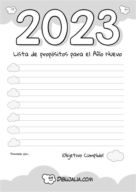 Propositos-Año-Nuevo-Dibujalia - Dibujalia