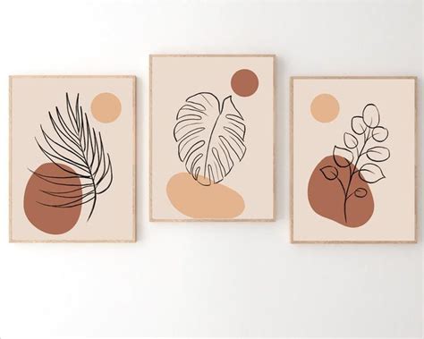 Boho Plant Prints Set of 3 Boho Prints Botanical Prints - Etsy | Boho ...