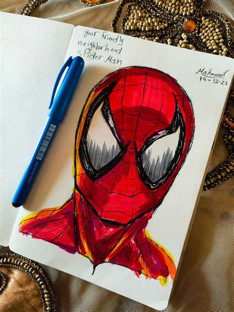 Traditional Art piece for spider man by MahmoudAbbasEU on DeviantArt