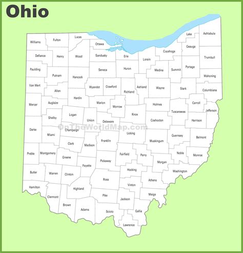 Ohio County Map Printable
