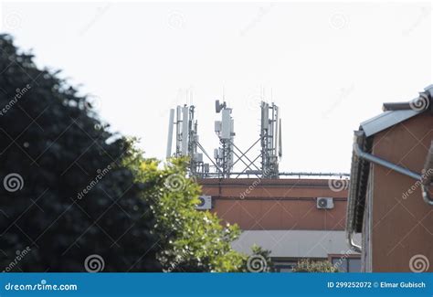 Antenna or Aerial for Transmitting Radio Waves Stock Photo - Image of ...