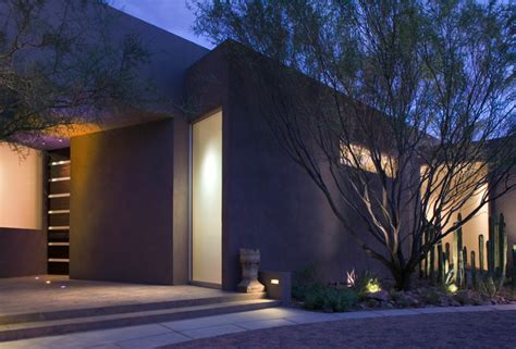 Contemporary Entrance to Modern Mansion - Contemporary - Entry - Phoenix - by Desert Star ...