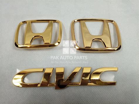 Honda Civic 2000 Golden Emblems-PakAutoParts