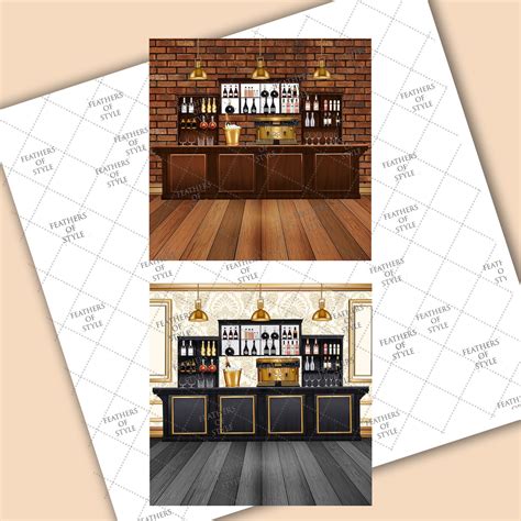 Bar scene Bar illustration Bar clipart Bar background | Etsy