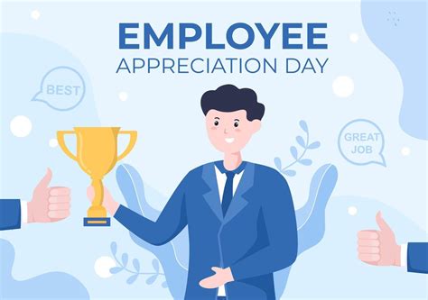 Happy Employee Appreciation Day Cartoon Illustration to Give Thanks or ...