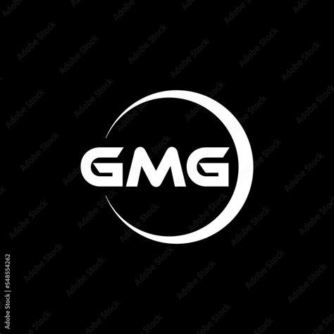 GMG letter logo design with black background in illustrator, cube logo, vector logo, modern ...