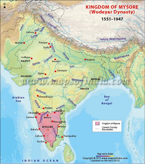 Wodeyar Dynasty Map