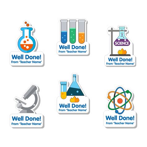 Custom Shape Science Stickers