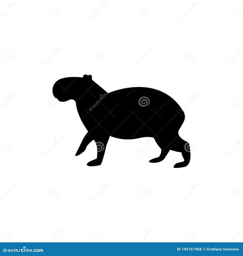 Capybara. Vector Linear Illustration Of A Capybara. Doodle Style Animal Drawing | CartoonDealer ...