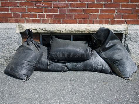 Sandbagging at Flood Levee, Launceston, Tasmania Stock Photo - Image of ...