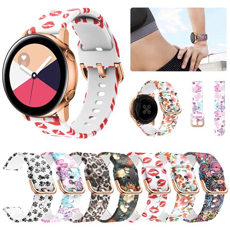 Lnkoo - For Samsung Galaxy Watch Active Replacement Soft Silicone Sport Watch Band Straps,Women ...