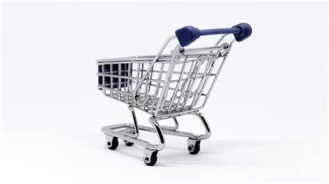 Gray and Blue Stainless Steel Shopping Cart · Free Stock Photo
