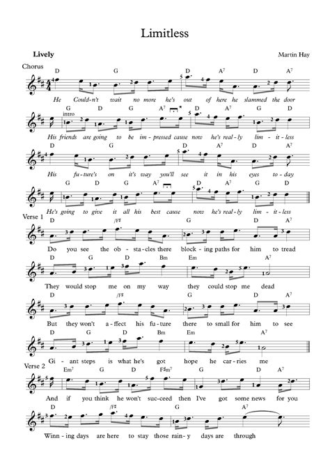 Limitless by Martin Hay Sheet Music for Guitar Chords/Lyrics at Sheet ...