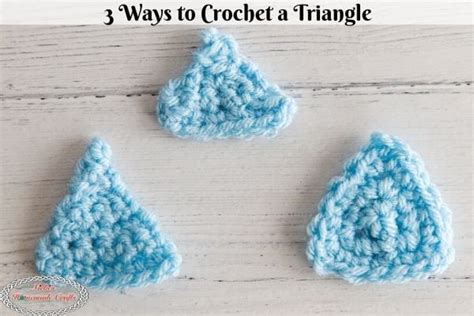 How to Crochet a Triangle 3 Ways - Equilateral and Isosceles Triangle ...