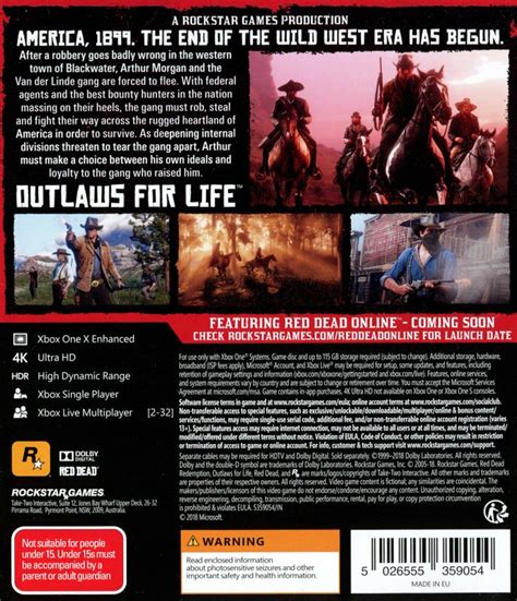 Red Dead Redemption II (2018) box cover art - MobyGames