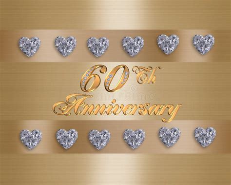 60th Anniversary Invitation Border Stock Illustration - Illustration of ...