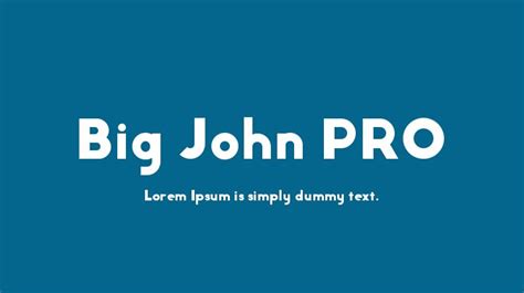 Big John PRO Font Family : Download Free for Desktop & Webfont