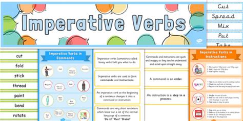 Imperative Verbs Display Pack