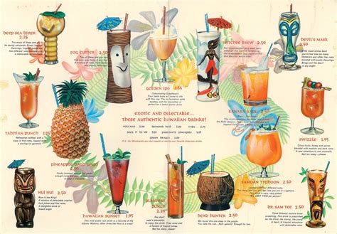vintage tiki drink menu from La Mariana Sailing Club, Honolulu, Hawaii | Tiki drinks, Tiki ...