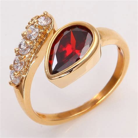 Jewelry Gift 14K Yellow Gold Filled Womens Ruby Ring P213 SZ7.5 wedding ...