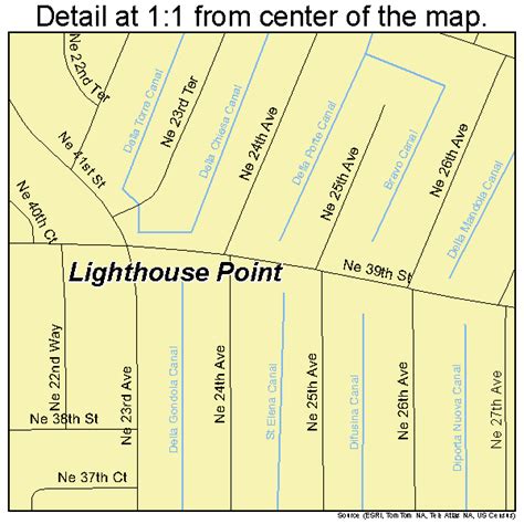 Lighthouse Point Florida Street Map 1240450