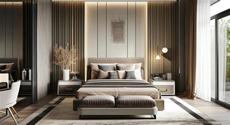 AI generated bedroom for interior design with beautiful furniture ...