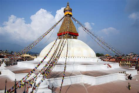 Kathmandu Boudhanath 10-5 Boudhanath Stupa From Above Just Left Of Entrance