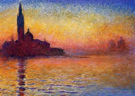 Crepúsculo en Venecia - cuadros al óleo de Monet - copiamuseo