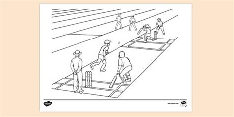 FREE! - Cricket Field Colouring Sheet | Colouring Pages