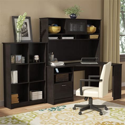 Red Barrel Studio Hillsdale Corner Desk with Hutch and Bookcase & Reviews | Wayfair