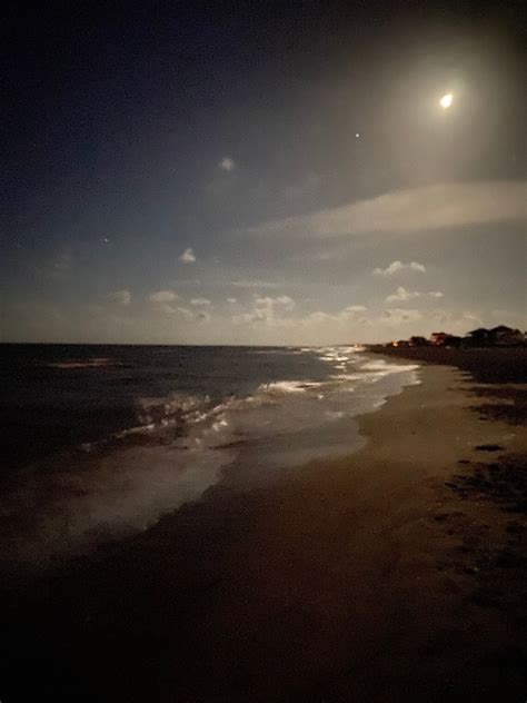 Beach photo night photography ocean and waves photo fine | Etsy