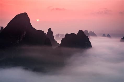 Premium Photo | Guilin china karst mountains