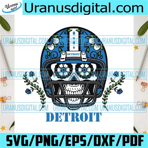 Detroit Lions Skull Helmet Svg, Sport Svg, Football Svg, Football Teams ...