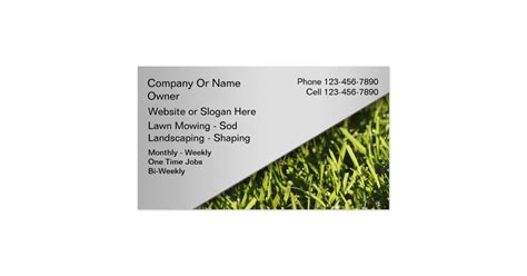 Lawn Mowing Business Cards | Zazzle