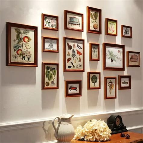 16 pcs/set Wooden Photo Frame Family,Vintage Picture Frames Sets ...