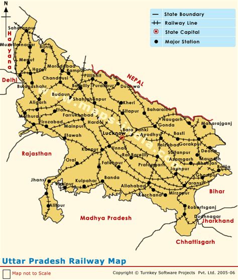 Uttar Pradesh Railway Network,Railway Network Map Uttar Pradesh,Railway ...