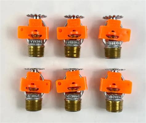 TYCO UPRIGHT FIRE Sprinkler Head Silver 1/2 inch 200F Set of 6 £45.41 - PicClick UK