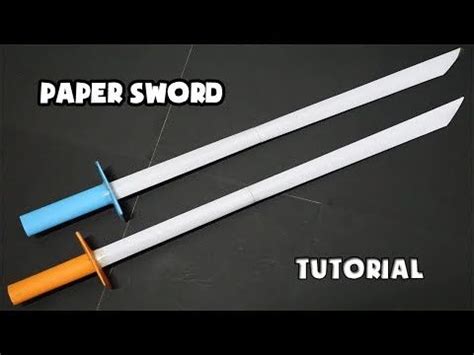 How to make a paper sword part 9 easy origami tutorial diy ninja sword ...