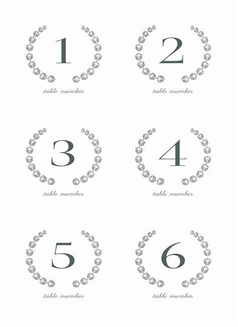 28 Elegant Printable Table Numbers - Kitty Baby Love