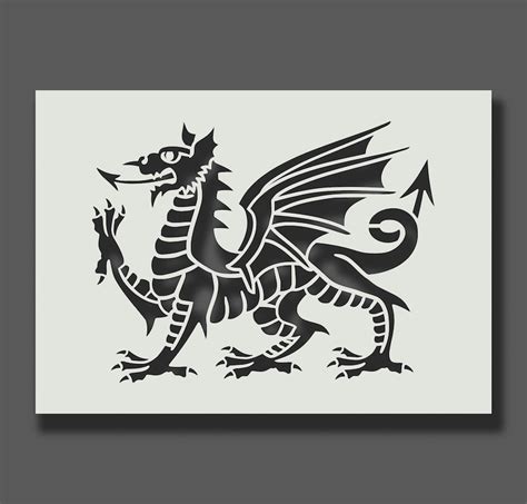 Welsh Dragon Stencil Reusable Stencils for Wall Art Home - Etsy