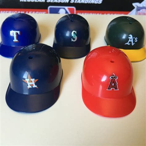 30 Mini Baseball Helmets To Track the MLB Standings (Includes Stand)